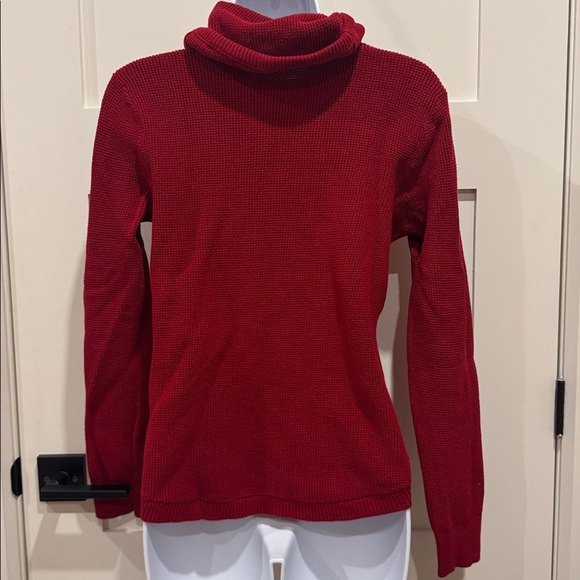 Ralph Lauren Red Cowl Neck Knit Sweater - Picture 5 of 8